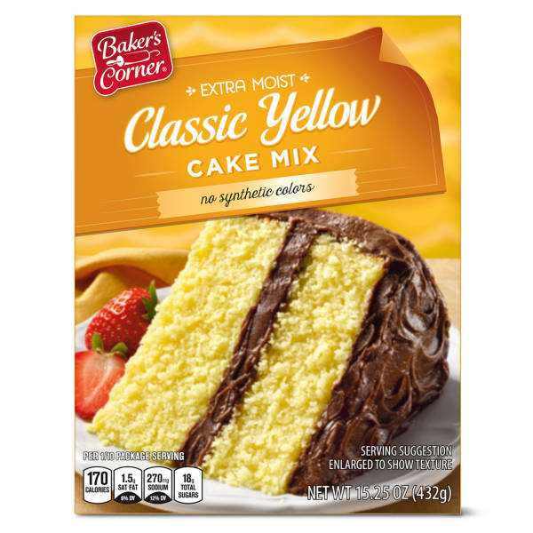 Baker's Corner Extra Moist Classic Yellow Cake Mix, 15.25 oz