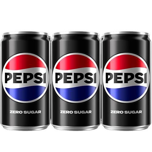 Pepsi Zero Sugar Cola Soda Pop, 7.5Oz Mini Cans (6 Pack)