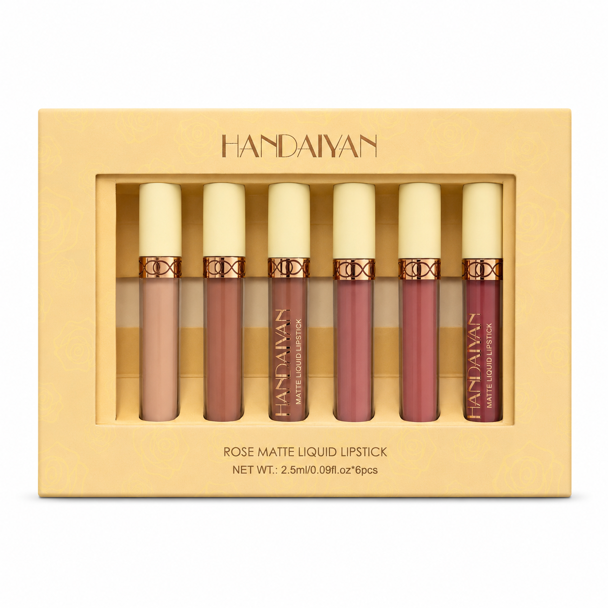 Rose Matte Liquid Lipstick (6 Pack)