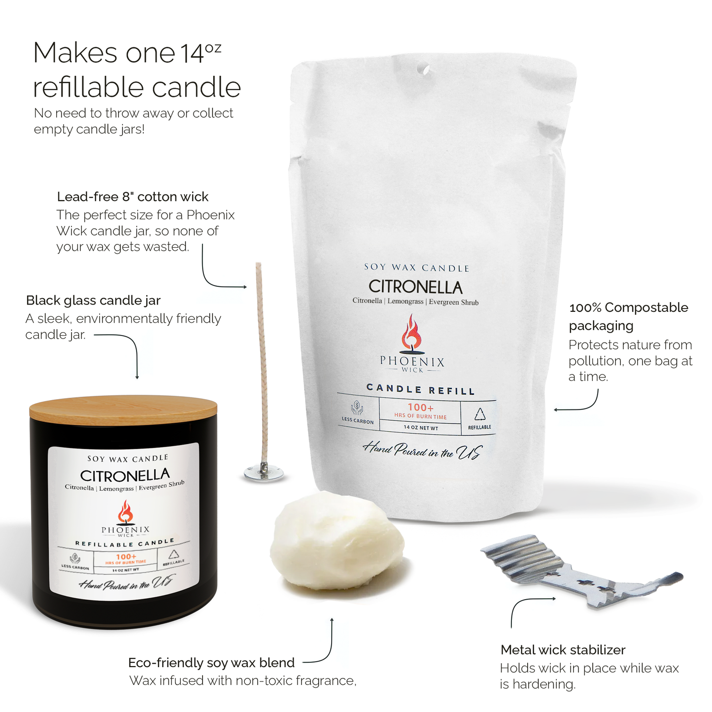 Citronella - Candle-Making Kit + Jar