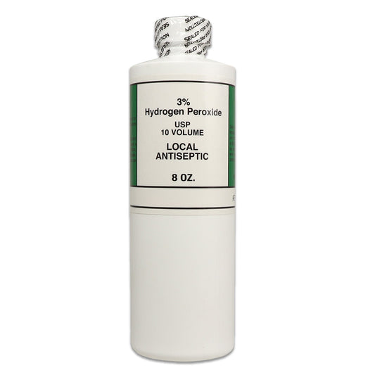 Hydrogen peroxide, 3% 8 oz. plastic bottle, 1 ea.