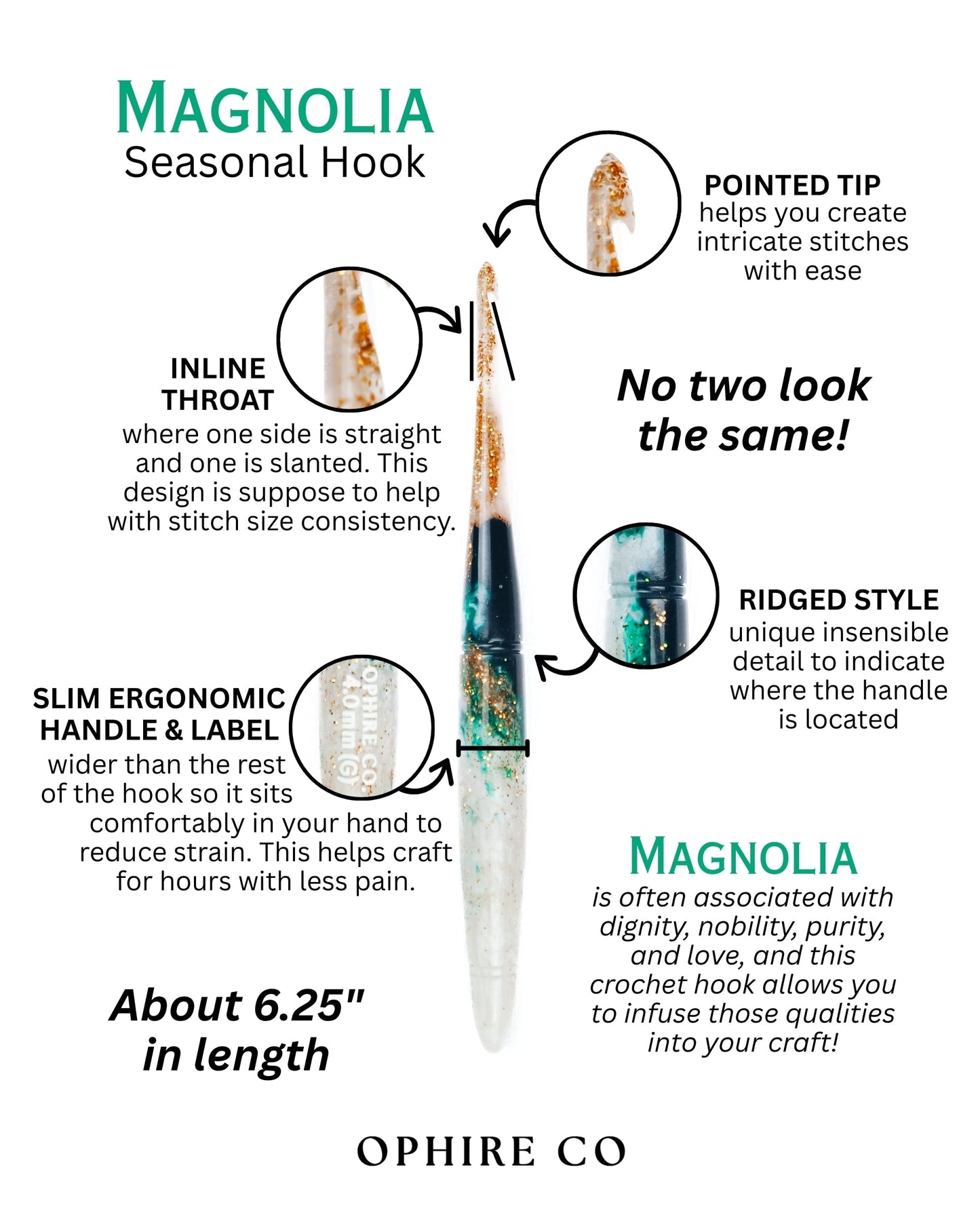 Magnolia Spring Crochet Hook