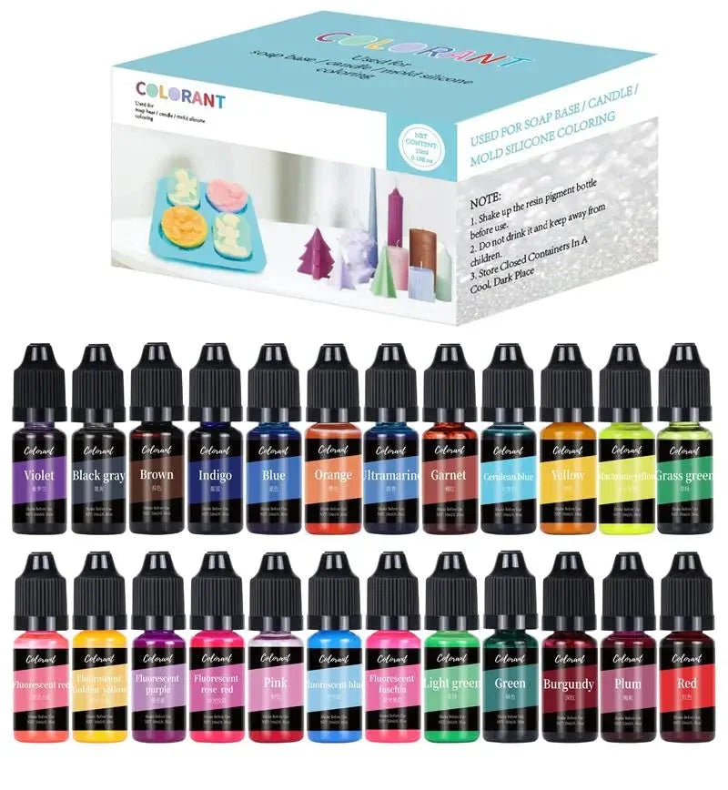 Candle Dyes Kit – Liquid Colorant Pigment Set for DIY Candle & Soap Making | Vibrant Wax Dye for Soy, Beeswax & Gel Candles