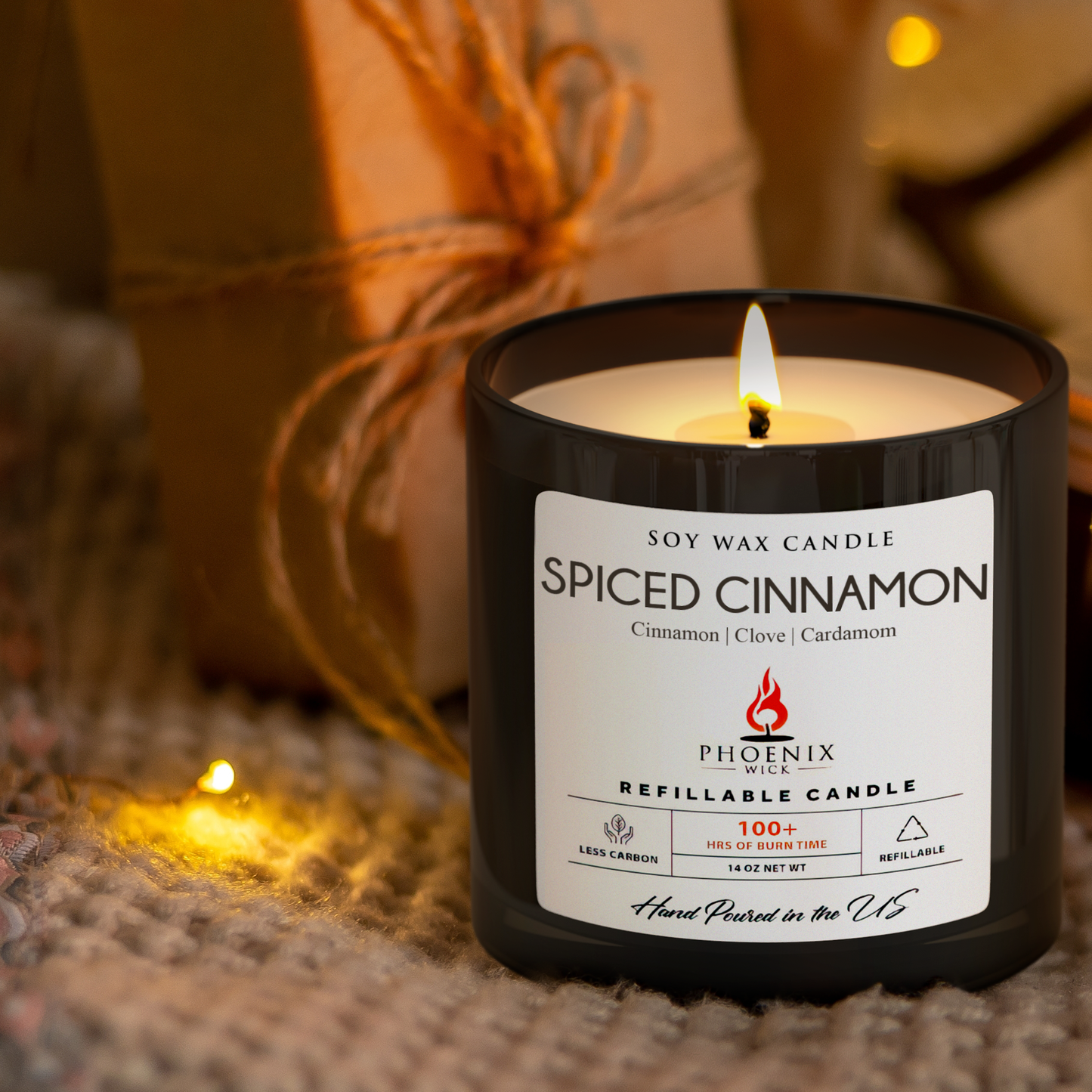 Spiced Cinnamon - 14oz Filled Candle