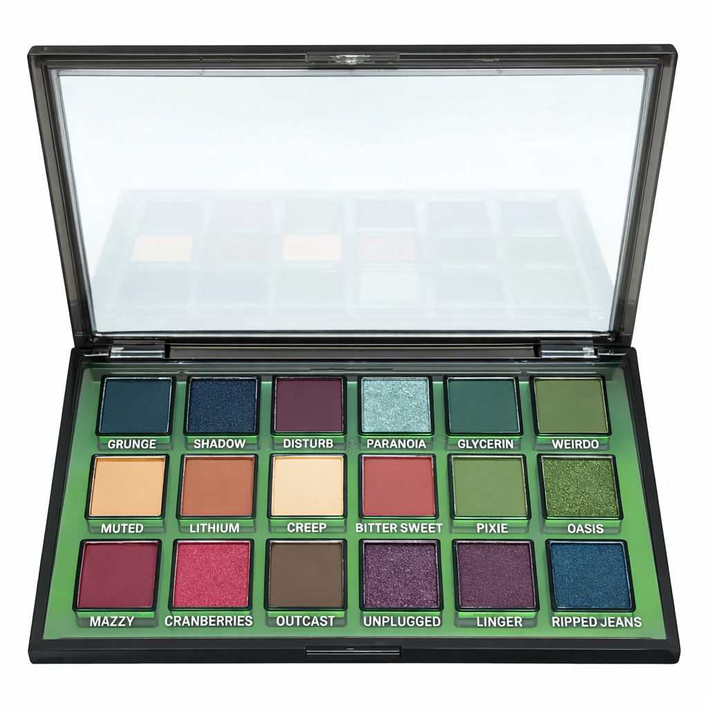 Grunge 18 Shade Eyeshadow Palette - with Mirror