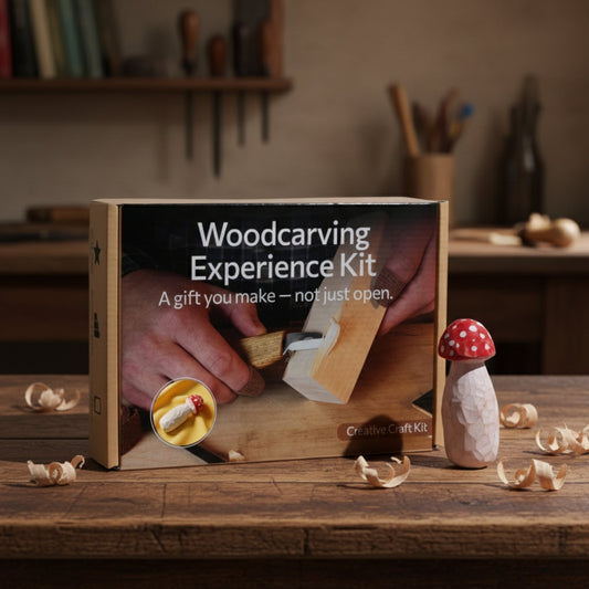 DIY Mushroom Wood Carving & Painting Kit