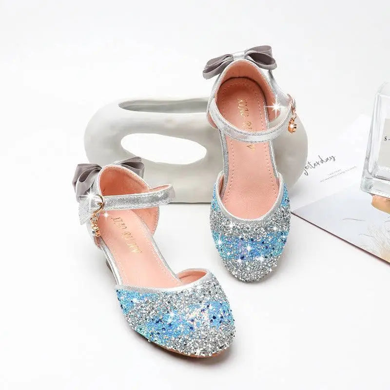 Girls High Heel Summer Rhinestone Sparkling Sandals