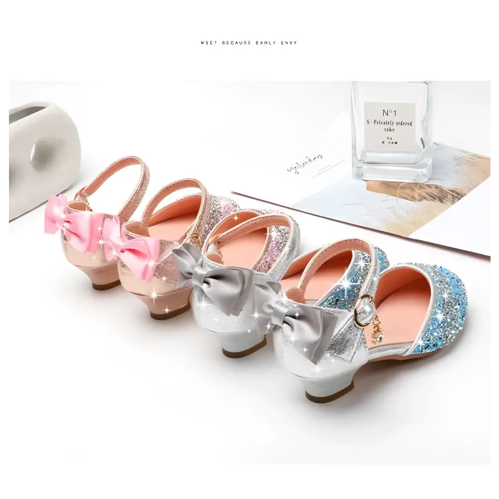 Girls High Heel Summer Rhinestone Sparkling Sandals